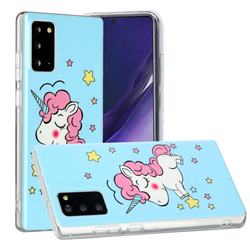 Stars Unicorn Noctilucent Soft TPU Back Cover for Samsung Galaxy Note 20
