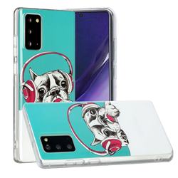 Headphone Puppy Noctilucent Soft TPU Back Cover for Samsung Galaxy Note 20