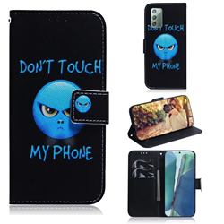 Not Touch My Phone PU Leather Wallet Case for Samsung Galaxy Note 20