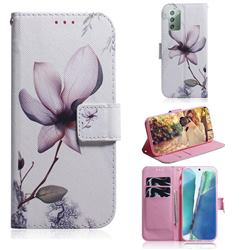 Magnolia Flower PU Leather Wallet Case for Samsung Galaxy Note 20