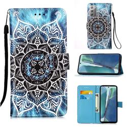 Underwater Mandala Matte Leather Wallet Phone Case for Samsung Galaxy Note 20