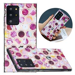 Round Puzzle Painted Marble Electroplating Protective Case for Samsung Galaxy Note 20 Ultra