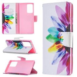 Seven-color Flowers Leather Wallet Case for Samsung Galaxy Note 20 Ultra