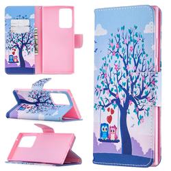 Tree and Owls Leather Wallet Case for Samsung Galaxy Note 20 Ultra