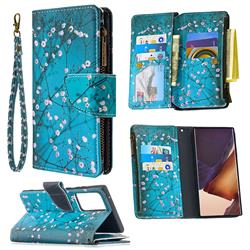 Blue Plum Binfen Color BF03 Retro Zipper Leather Wallet Phone Case for Samsung Galaxy Note 20 Ultra
