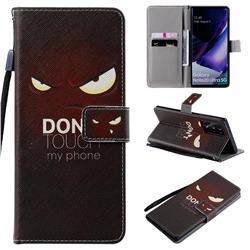 Angry Eyes PU Leather Wallet Case for Samsung Galaxy Note 20 Ultra