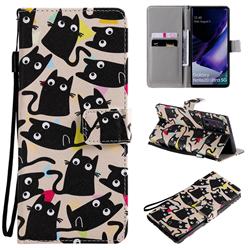 Cute Kitten Cat PU Leather Wallet Case for Samsung Galaxy Note 20 Ultra