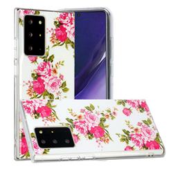Peony Noctilucent Soft TPU Back Cover for Samsung Galaxy Note 20 Ultra