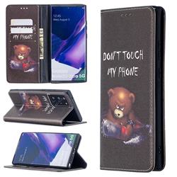 Chainsaw Bear Slim Magnetic Attraction Wallet Flip Cover for Samsung Galaxy Note 20 Ultra