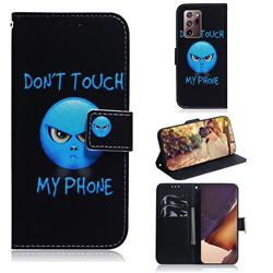Not Touch My Phone PU Leather Wallet Case for Samsung Galaxy Note 20 Ultra