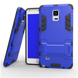 Armor Premium Tactical Grip Kickstand Shockproof Dual Layer Rugged Hard Cover for Samsung Galaxy Note 4 - Light Blue