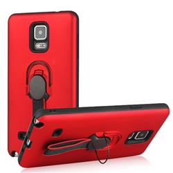 Raytheon Multi-function Ribbon Stand Back Cover for Samsung Galaxy Note 4 - Red
