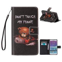 Angry Bear PU Leather Wallet Case for Samsung Galaxy Note4