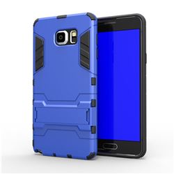 Armor Premium Tactical Grip Kickstand Shockproof Dual Layer Rugged Hard Cover for Samsung Galaxy Note 5 - Light Blue