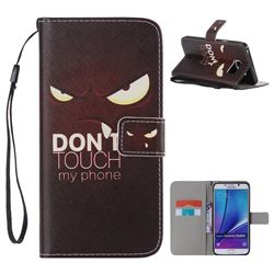 Angry Eyes PU Leather Wallet Case for Samsung Galaxy Note 5