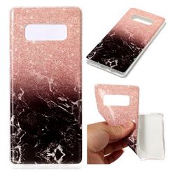 Glittering Rose Black Soft TPU Marble Pattern Case for Samsung Galaxy Note 8