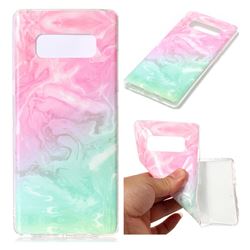 Pink Green Soft TPU Marble Pattern Case for Samsung Galaxy Note 8