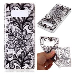 Black Rose Super Clear Soft TPU Back Cover for Samsung Galaxy Note 8