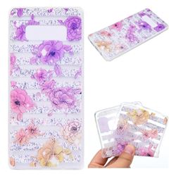 Striped Roses Super Clear Soft TPU Back Cover for Samsung Galaxy Note 8