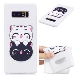 Couple Cats Soft 3D Silicone Case for Samsung Galaxy Note 8
