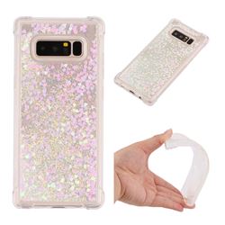 Dynamic Liquid Glitter Sand Quicksand Star TPU Case for Samsung Galaxy Note 8 - Pink