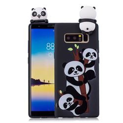 Ascended Panda Soft 3D Climbing Doll Soft Case for Samsung Galaxy Note 8