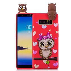 Bow Owl Soft 3D Climbing Doll Soft Case for Samsung Galaxy Note 8