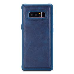 Luxury Shatter-resistant Leather Coated Phone Back Cover for Samsung Galaxy Note 8 - Blue