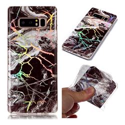 White Black Marble Pattern Bright Color Laser Soft TPU Case for Samsung Galaxy Note 8