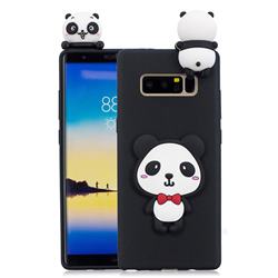 Red Bow Panda Soft 3D Climbing Doll Soft Case for Samsung Galaxy Note 8