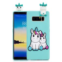 Couple Unicorn Soft 3D Climbing Doll Soft Case for Samsung Galaxy Note 8