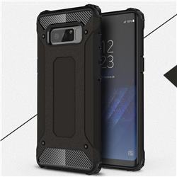 King Kong Armor Premium Shockproof Dual Layer Rugged Hard Cover for Samsung Galaxy Note 8 - Black Gold