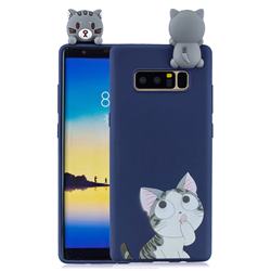 Big Face Cat Soft 3D Climbing Doll Soft Case for Samsung Galaxy Note 8