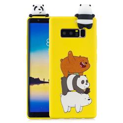 Striped Bear Soft 3D Climbing Doll Soft Case for Samsung Galaxy Note 8