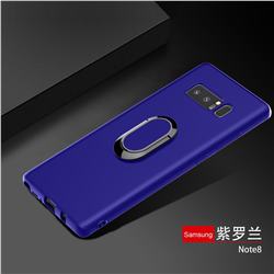 Anti-fall Invisible 360 Rotating Ring Grip Holder Kickstand Phone Cover for Samsung Galaxy Note 8 - Blue