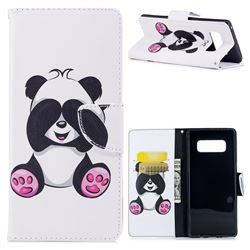 Lovely Panda Leather Wallet Case for Samsung Galaxy Note 8