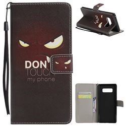 Angry Eyes PU Leather Wallet Case for Samsung Galaxy Note 8