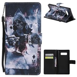 Skull Magician PU Leather Wallet Case for Samsung Galaxy Note 8