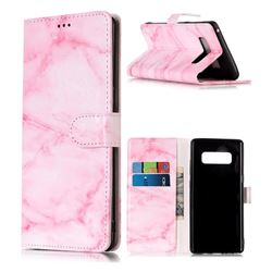 Pink Marble PU Leather Wallet Case for Samsung Galaxy Note 8