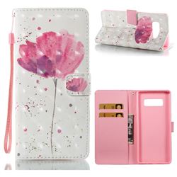 Watercolor 3D Painted Leather Wallet Case for Samsung Galaxy Note 8
