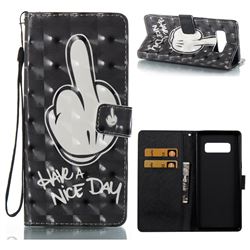 Have a Nice Day 3D Painted Leather Wallet Case for Samsung Galaxy Note 8
