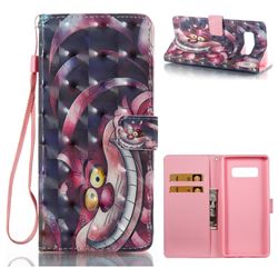 Monster 3D Painted Leather Wallet Case for Samsung Galaxy Note 8