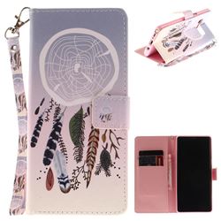 Wind Chimes Hand Strap Leather Wallet Case for Samsung Galaxy Note 8