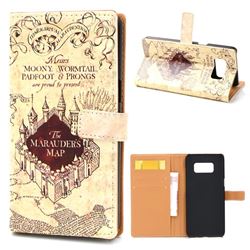 The Marauders Map Leather Wallet Case for Samsung Galaxy Note 8