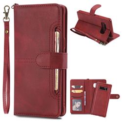 Retro Multi-functional Detachable Leather Wallet Phone Case for Samsung Galaxy Note 8 - Red