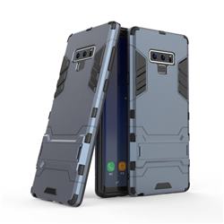 Armor Premium Tactical Grip Kickstand Shockproof Dual Layer Rugged Hard Cover for Samsung Galaxy Note9 - Navy