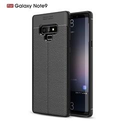 Luxury Auto Focus Litchi Texture Silicone TPU Back Cover for Samsung Galaxy Note9 - Black