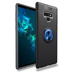 Auto Focus Invisible Ring Holder Soft Phone Case for Samsung Galaxy Note9 - Black Blue