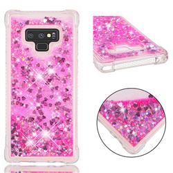 Dynamic Liquid Glitter Sand Quicksand TPU Case for Samsung Galaxy Note9 - Pink Love Heart