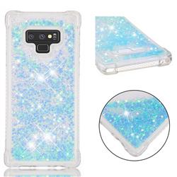 Dynamic Liquid Glitter Sand Quicksand TPU Case for Samsung Galaxy Note9 - Silver Blue Star